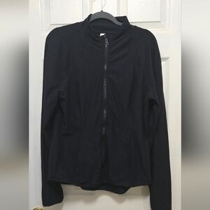 Yogalicious Lux Heather Charcoal Black Full Zip Active Jacket Women XXL